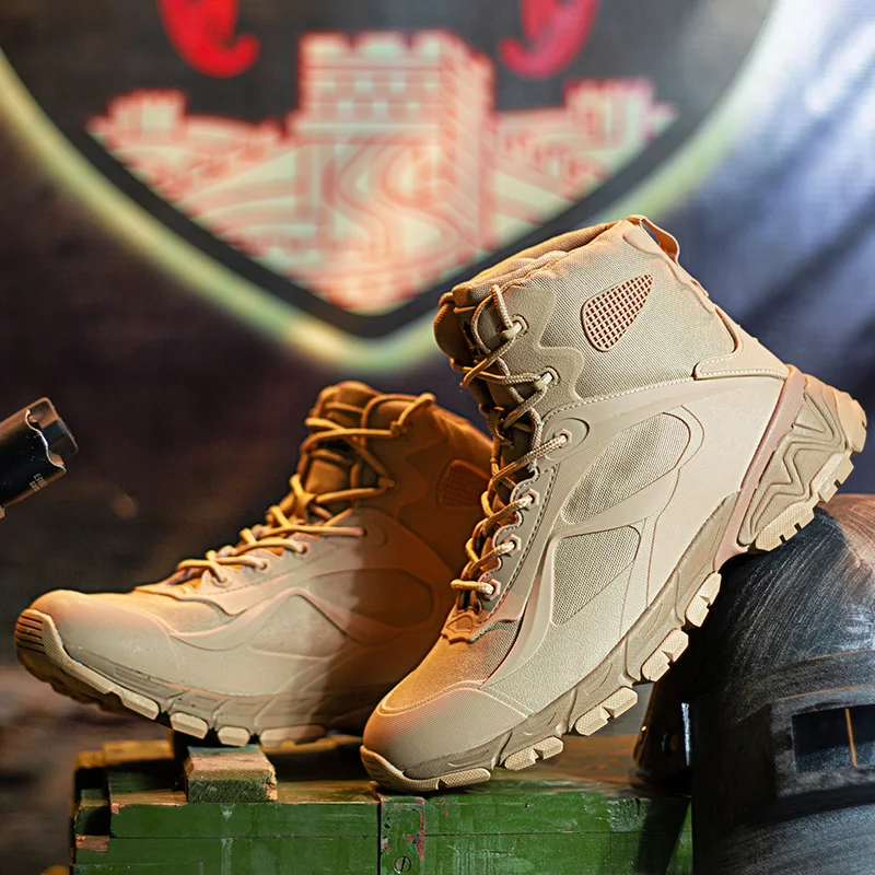 Military Combat Black Waterproof Leather Indian Army Boots