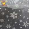 Hot sale elsa princess dress material snowflake print organza fabric wholesale