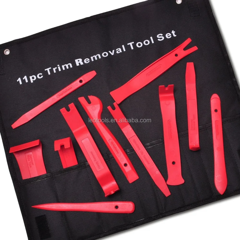 Best Q 11Pc Auto Trim Door Panel Window Molding Upholstery Fastener Clip Removal Tool Kit 