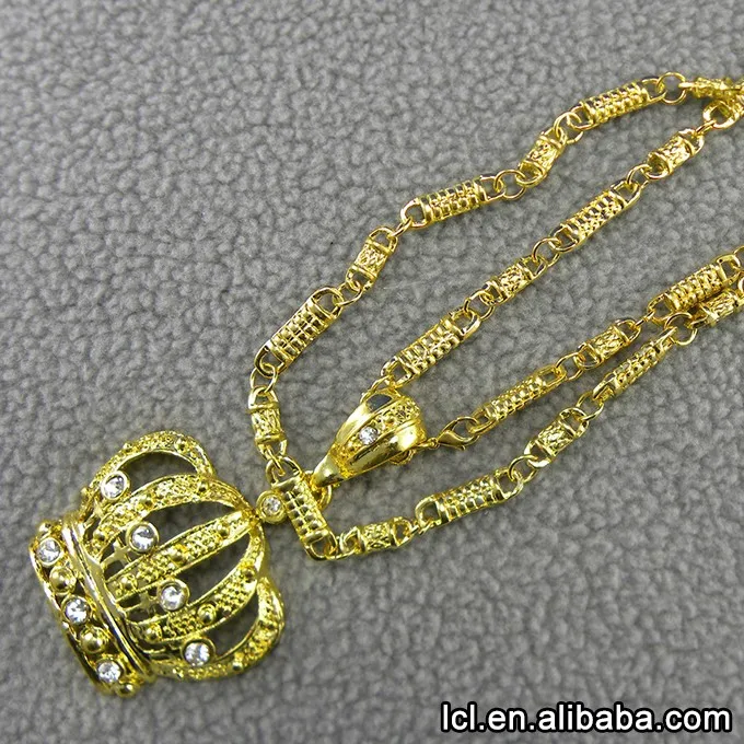 Crown Shaped Fake Gold Jewelry Necklace,Hot Sale Beautiful Imitation