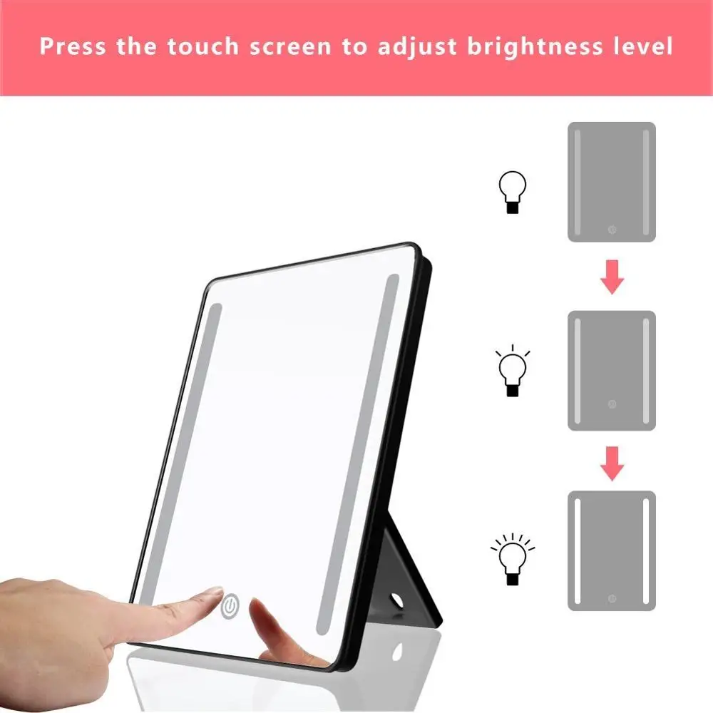 36 LED Lighted Makeup Mirror with Lights 10X Magnifying LED Vanity Mirror 180 Degree Rotation Travel Mirror