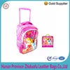 Alibaba China supplier wheeled rolling school backpack trolley bag with thermal lunch box