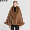 /product-detail/manufacturer-design-high-quality-cape-wool-and-real-fox-fur-collar-trim-cape-winter-cashmere-60798008942.html