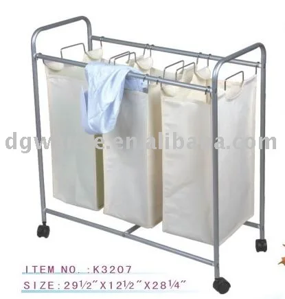 K3207 Cotton Laundry Basket With Wheels Metal K3207 Cotton Laundry Basket With Wheels Metal Wheeled Baskets Folding Product On