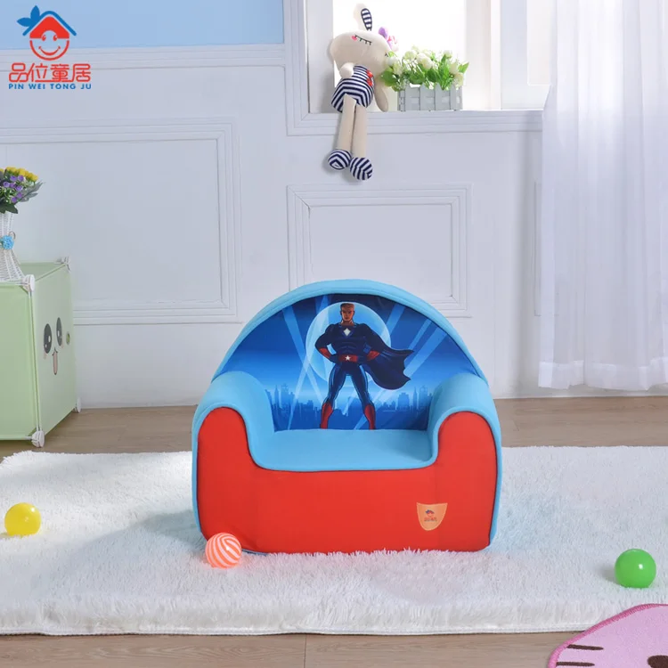 Kid Chair With Cartoon Printing Superman And Child Baby Sofa Cloth