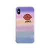 rainbow stripe colorful cartoon brown bear printing cell phone case cover for iphone 6 6s plus 7 8 x xr xs max BIA389