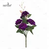 ISEVIAN High quality flower bush purple velvet rose flower artificial flowers for decor