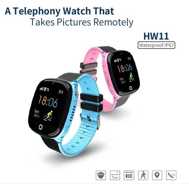 2019 New Smart Watch HW11 Waterproof Kids Smart Watch With Camera GPS Location watch Bracelet Q50 Q90 Q529