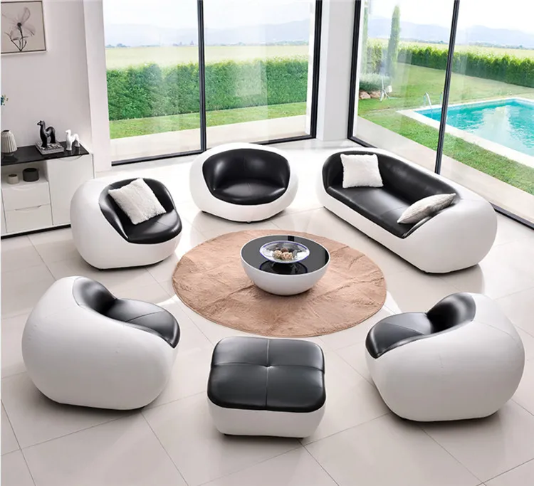 Modern leather sofa set design genuine leather sofa