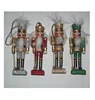 Hot figurines Christmas crafts wooden Gold powder walnut nutcracker soldier gifts
