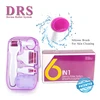 2018 style 6 in 1 derma roller with silicone facial massager and 12 needle specific zones derma roller
