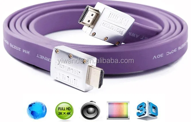 2015 HD metal head pure copper bulk hdmi cable with ethernet support 1080p - ANKUX.COM