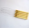 Best quality professional hair extension tools wooden hook needles/pulling needles for micro loop ring hair