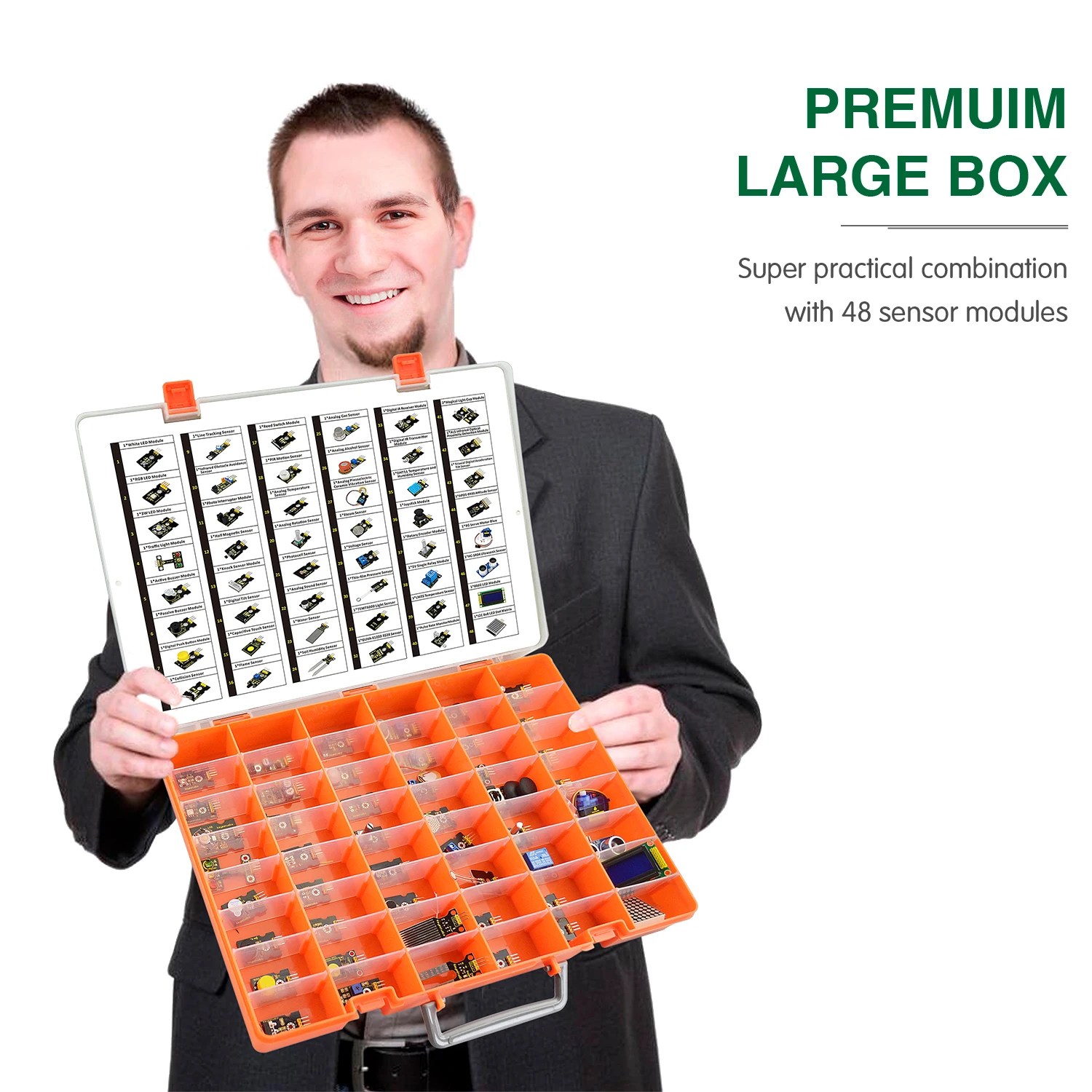 New Keyestudio Sensor Kit 48 In 1 Box Sensor Learning Kit Compatible