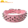 Fashion Dog Collars Pu Leather Mushroom Rivets Studded Puppy Pet Collar For Big Dogs
