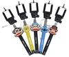 Custom Cable Wired Selfie Handheld Stick Monopod ,cartoon wired Selfie Stick with logo