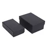 Elegant custom logo shoes black rigid cardboard paper box