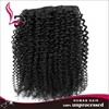 new product curly black clip in hair extensions 7a brazilian virgin cheap remy human human hair clip on ponytail extension
