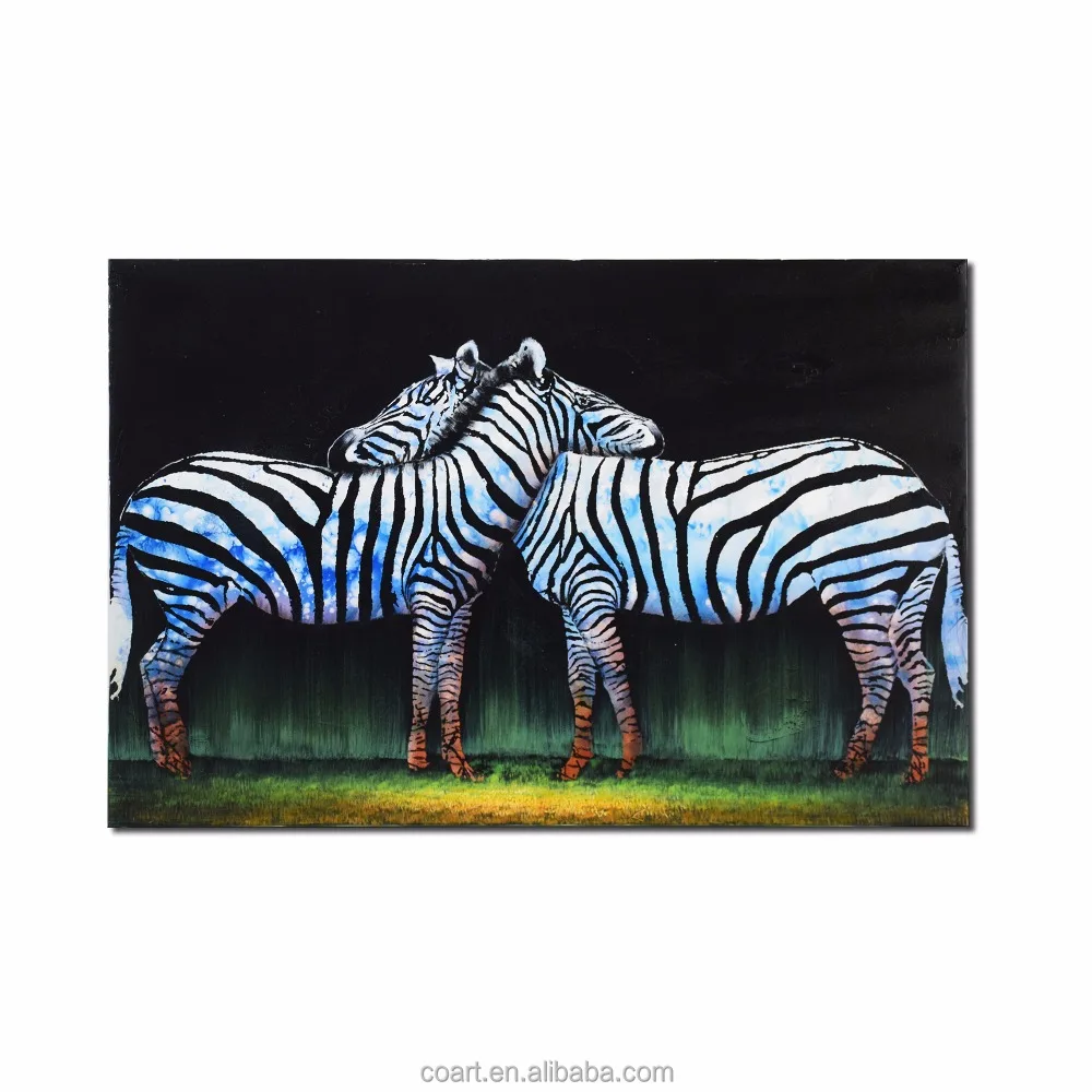 Home Decoration Accessories Kids Animals Canvas Zebra Oil