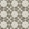 2018 Round wooden color marble flower waterjet medallion patterns mosaic tile for floor