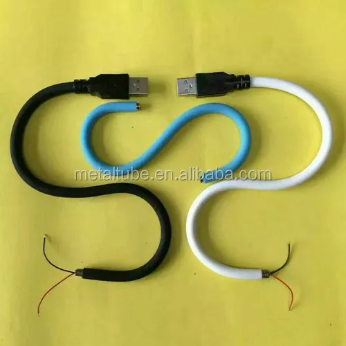 Customized flexible silicone gooseneck tube for table lamp/machnical lamp/usb gooseneck cable