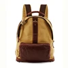 Sturdy Classic Roomy Canvas & premium leather trim travel work school Backpack with padded 15 inches laptop / tablet sleeve