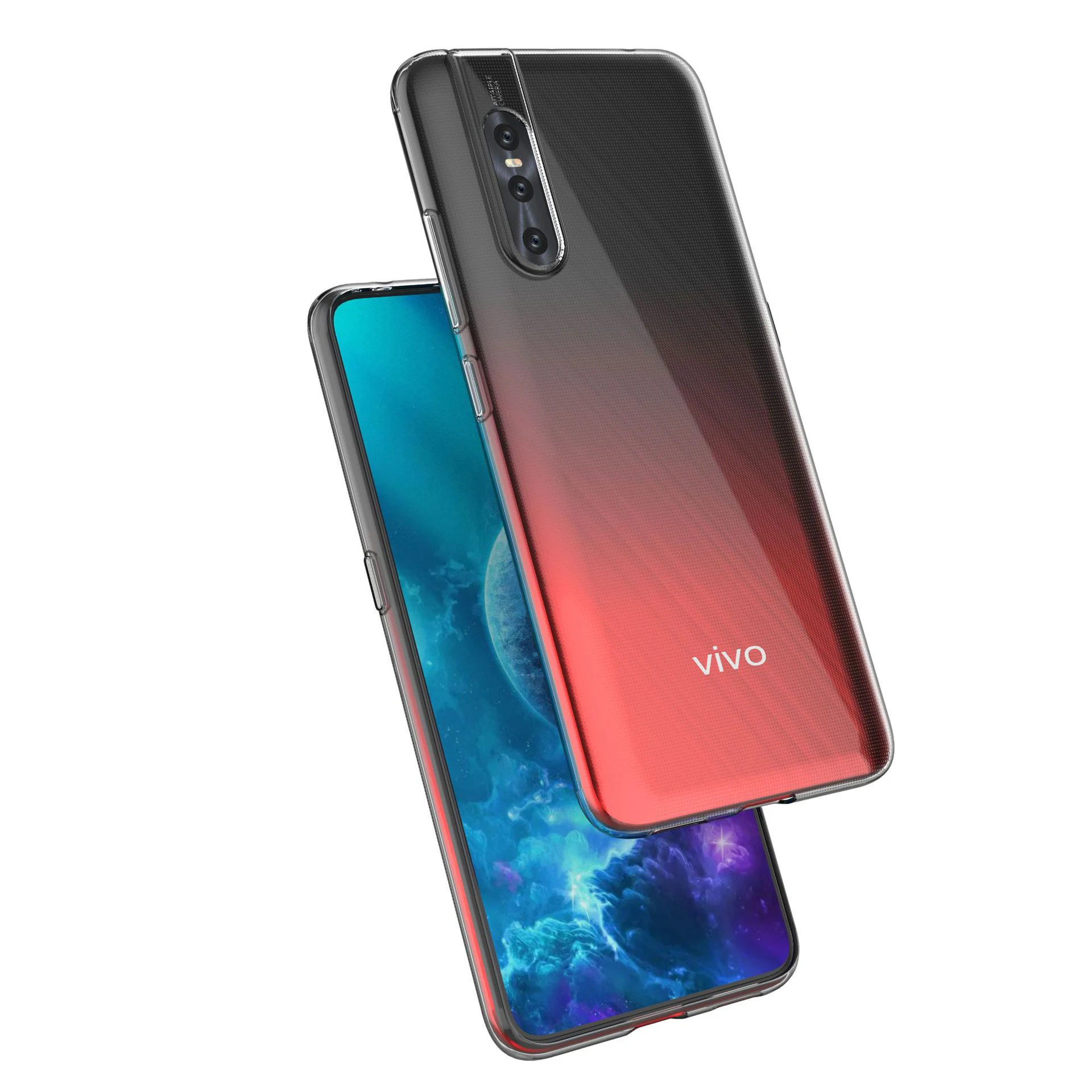 透明透明 tpu 防护手机外壳为 vivo v15 pro