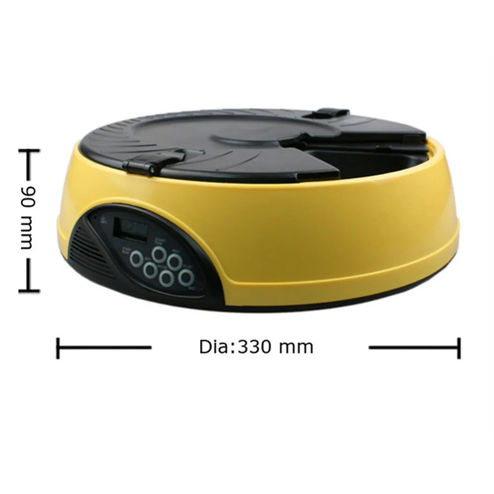 New Arrival Automatic Pet Feeder 6 Meal Lcd Digital Automatic Pet Dog