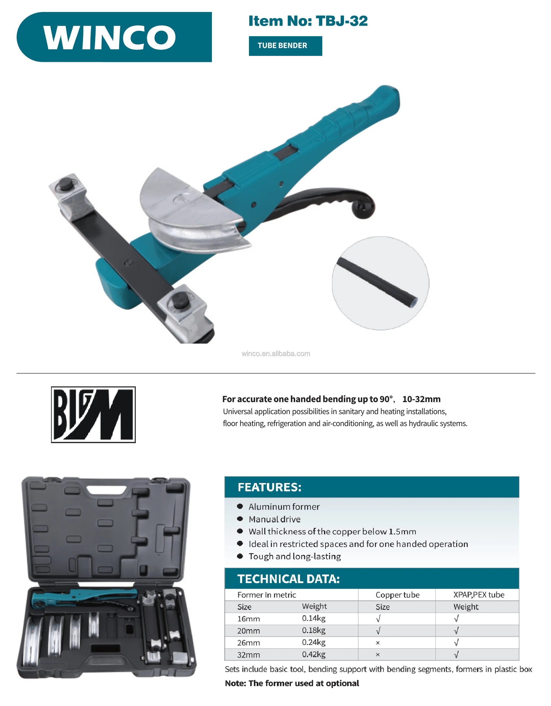 Hot Sale Tbj 32 Copper Hand Pipe Bender Buy High Quality Tool Sets Pump Product On Alibaba Com