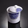 the blue and white pattern large soup bowl