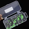 Crank hook set with its own luminous software block beans anti - slip block bead road sub - soft bait maggot hook wholesale