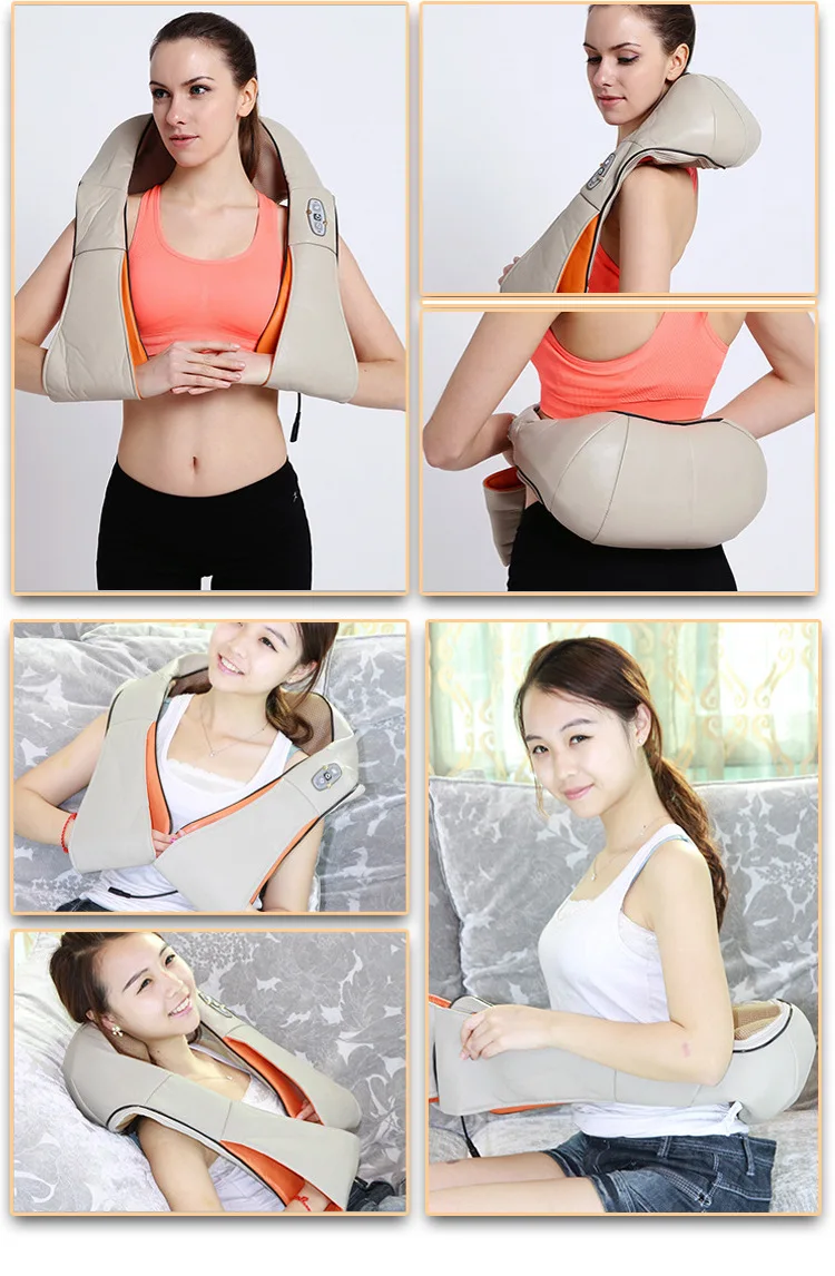 Shiatsu back shoulder neck massager with heating function