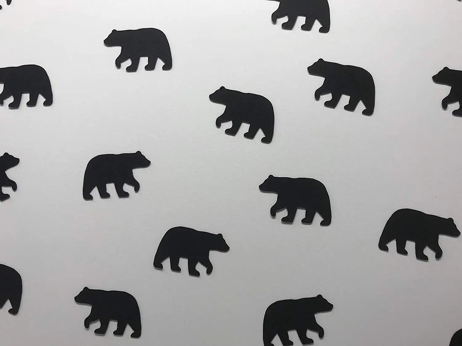 Brown Bear Confetti - Black Bear Confetti - Bear Decorations - Lumberjack Baby Shower - Lumberjack Birthday Party - Woodland Bear Confetti - 200 pieces