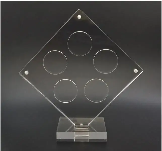 Custom Clear Square Acrylic Challenge Coin Display Case With