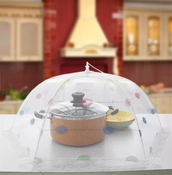 The New High-grade Folding Table Food Cover Net Round Mesh Food Cover ...