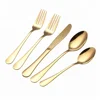 Gold Silverware Set 20-Piece Stainless Steel Flatware Cutlery Set for 4 Gold Mirror Polish Ideal for Home Wedding