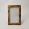 New Arrival Resin Gold 12.5*18cm Diamond Pattern Rectangle Photo Frame for 4*6 Inch picture