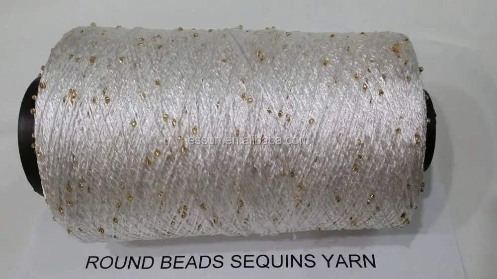 Wholesale Cheap Price Sequins Thread Beads Yarn Knitting Yarn Sequin