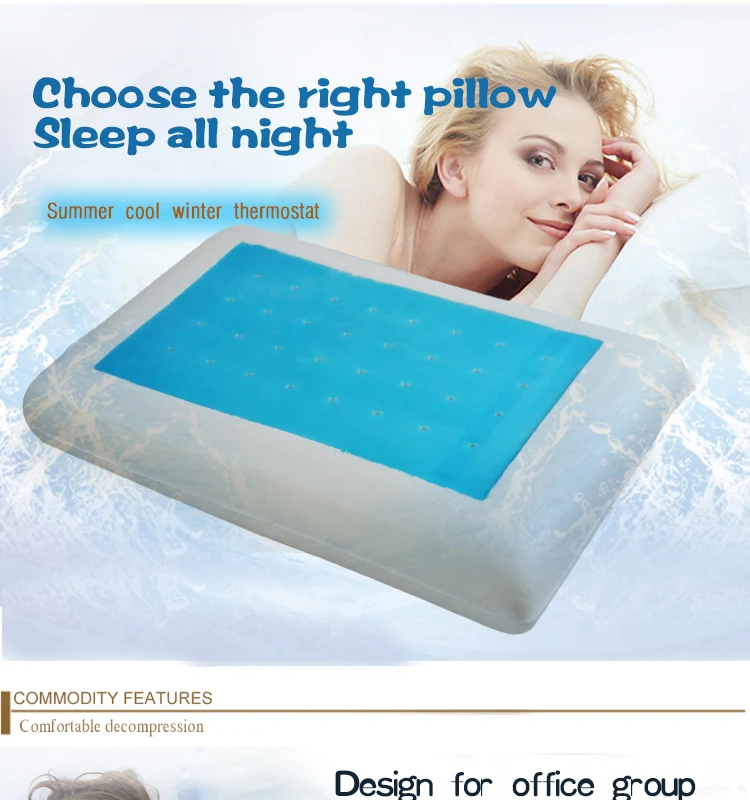 Comfortable Ventilated Cooling Gel Memory Foam Bed Pillow With Hole For