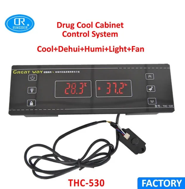 RINGDER THC-530 Digital Drug Cool Cabinet Temperature Humidity Controller Price