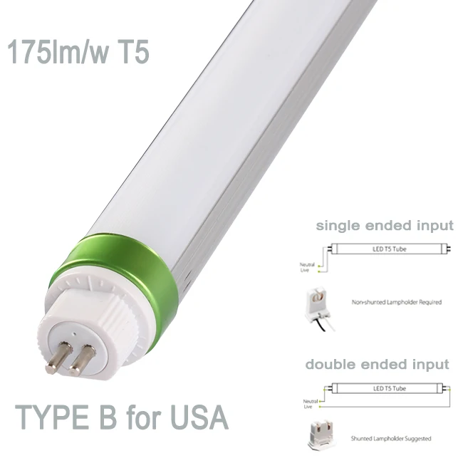 The highest professional standards 175lm/w t5 led light tube 6500k replace Master TL5 HO 80W TL 5HE 35W