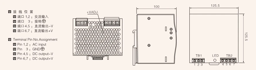 Winston wholeseller dinrail DRT-240-24 240W Fuente de alimentaci&oacute;n conmutada