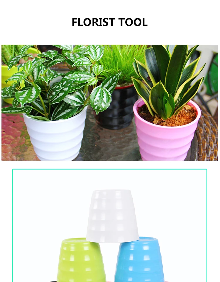 high quality customer flower fresh plant plastic flowerpot artificial porcelain material