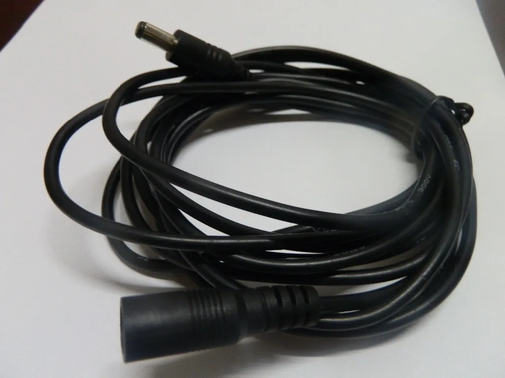 5.5x2.1mm 1M/2M/3M DC Power Connector Extension Extend Wire Cable Cord For LED Strip Light 5050 or 3528 or CCTV Car Charger