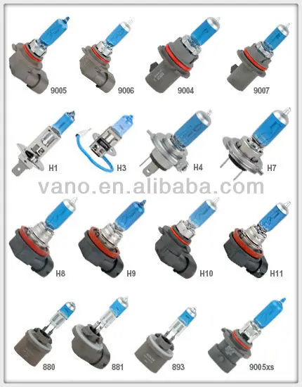 super quality white h4 halogen bulbs12v 35/35w 6000K headlight for sale