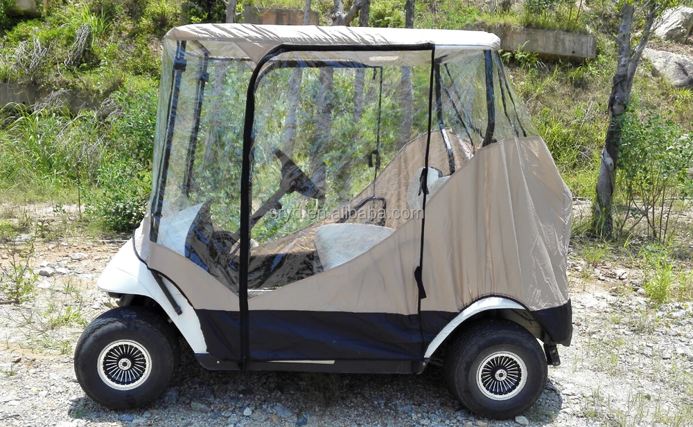 Tan Color Golf Cart Rain Cover For Ezgo Txt Buy Custom 2 Passenger