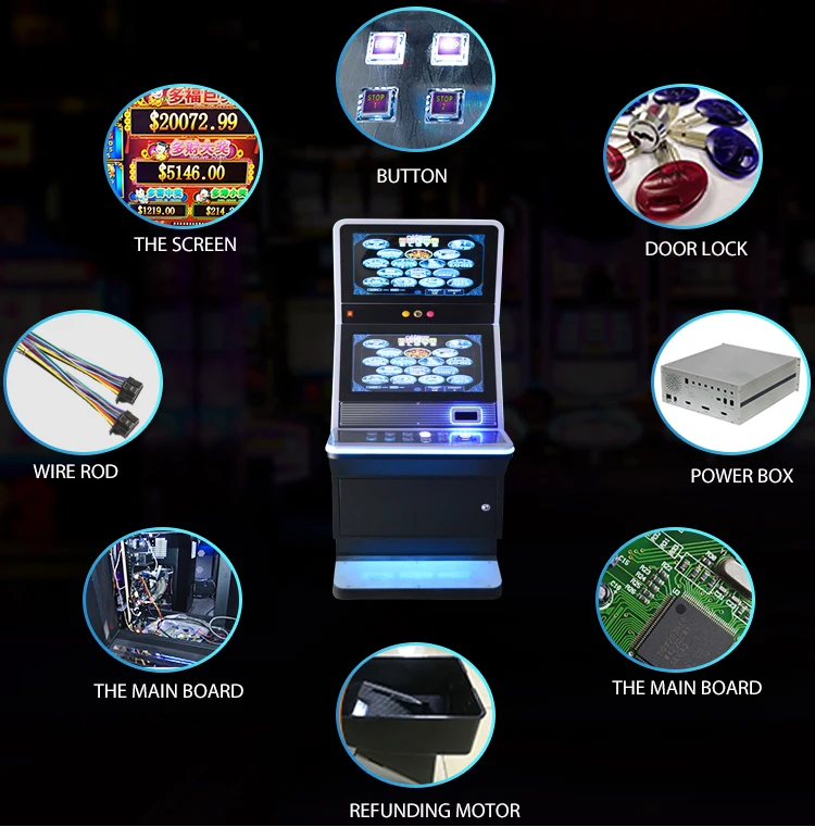 Curved Screen Duo Fu Duo Cai Casino Jackpot Slot Game Machines For Sale