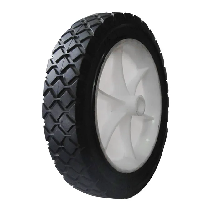 solid wheel with Steel rim 14X4'' rubber wheel Toy cart wheel