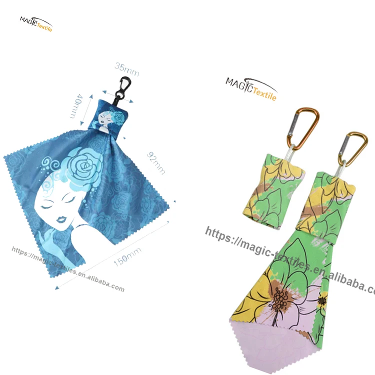 Custom Portable Microfibre Solid Color Optical Lens Glasses Cleaning