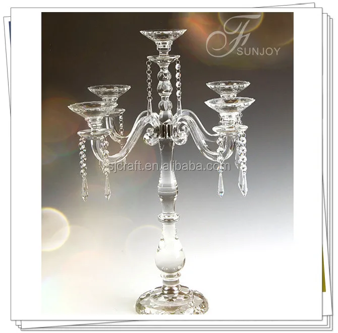 Grande elegante claro cristal candelabros para la decoración de la ... Elegantes decoración Candelabros